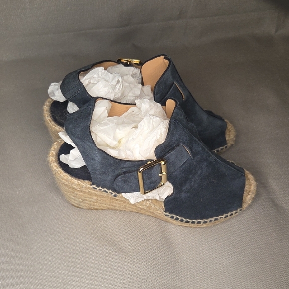 Bettye Muller Dawn Navy Espadrille Sandals - Picture 4 of 8